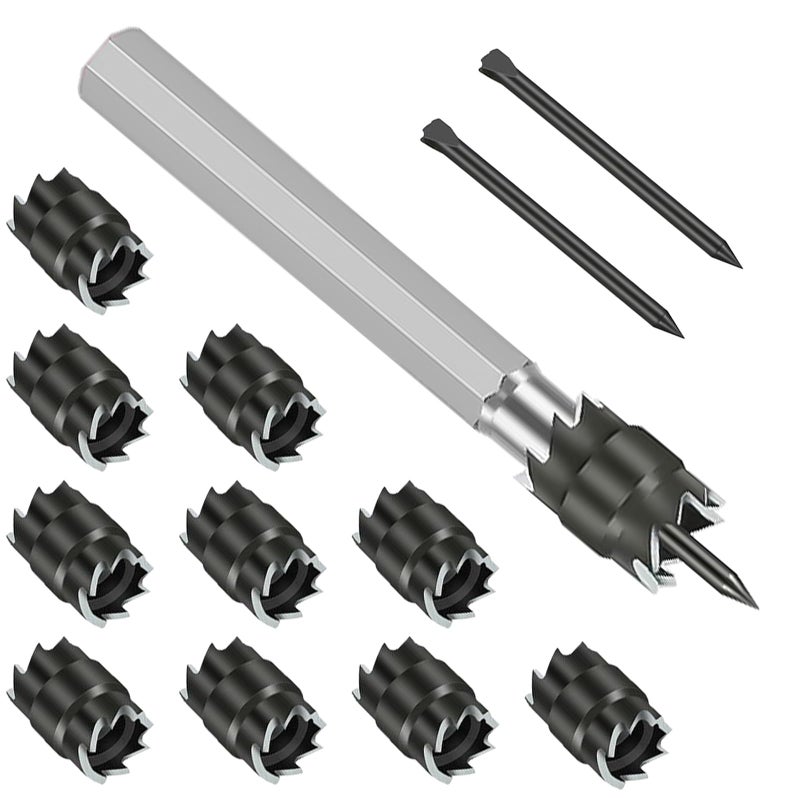 EEEKit 13PCS Rotary Spot Weld Cutter 3/8", HSS Spot Weld Removal Tool, Double Sided Spot-Weld Drill Bits for Automobiles, Drill Bit for Removing Spot-Weld - Image 1